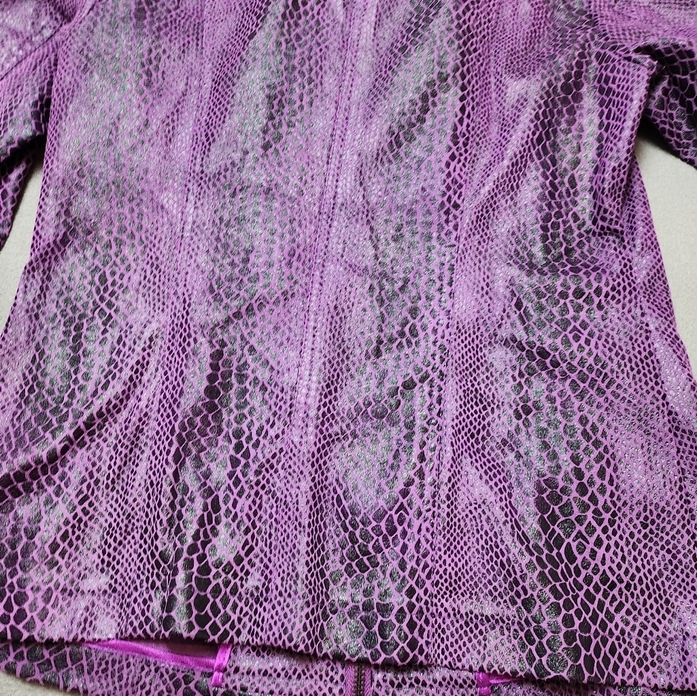 Woman's Snakeskin pattern zip up jacket XS - Picture 3 of 11
